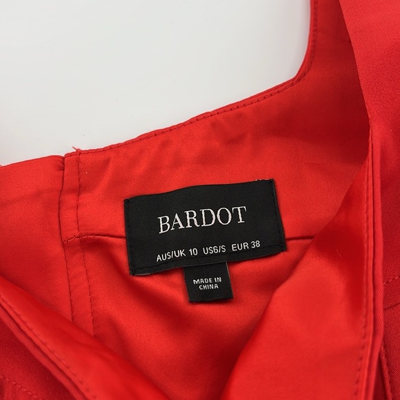 Bardot Mini Corset Bustier in Fire Red size 6 cropped bohemian - Picture 3 of 7